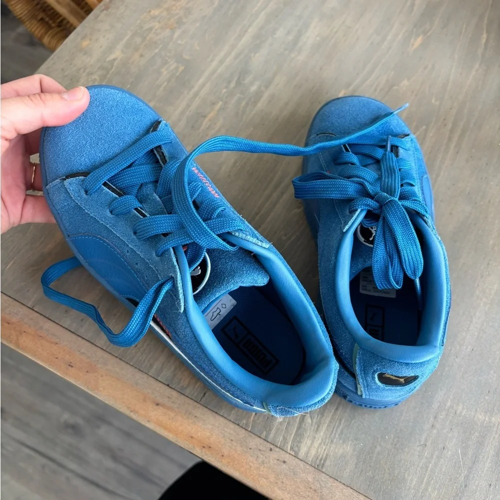 Puma Suede 'Displaced' in the Vallarta Blue colorway.